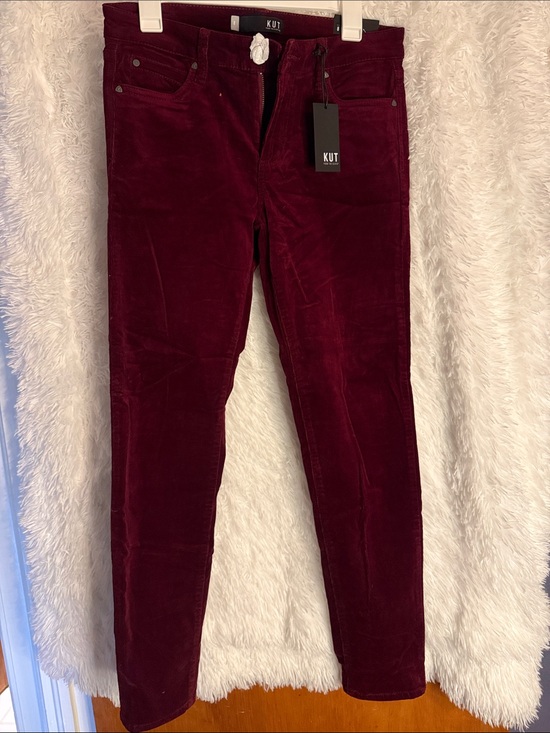 Kut from the Kloth Pants - Kut from the Kloth Burgundy Diana Skinny Jeans